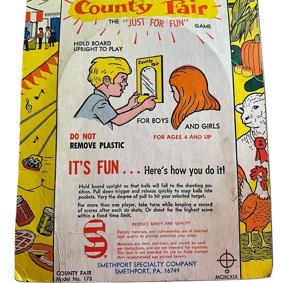 Vintage Pinball Game Trophy Hunt #172 & County Fair #173 Lot Of 2 1960's USA The - Picture 3 of 5